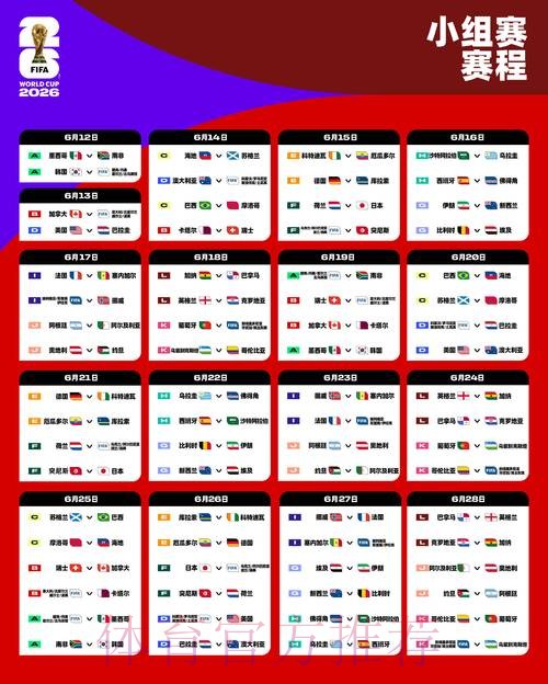 2026世界杯赛程今日赛事详情直播平台